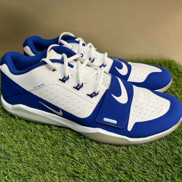 Nike Alpha Menace Turf Low Football Cleats White/Blue BV3997-101 Men Size 15 NEW main image 6